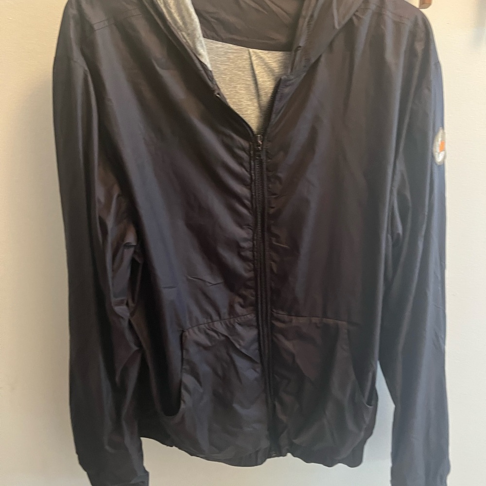 Ever New Black Windbreaker Lightweight Zip-Up Jacket